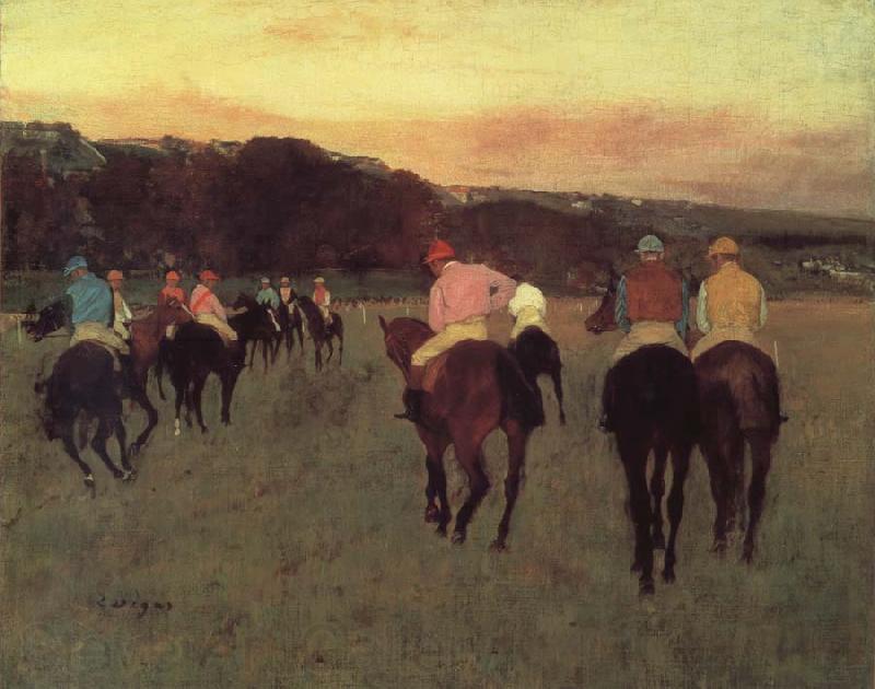 Edgar Degas Race horses in Longchamp Germany oil painting art